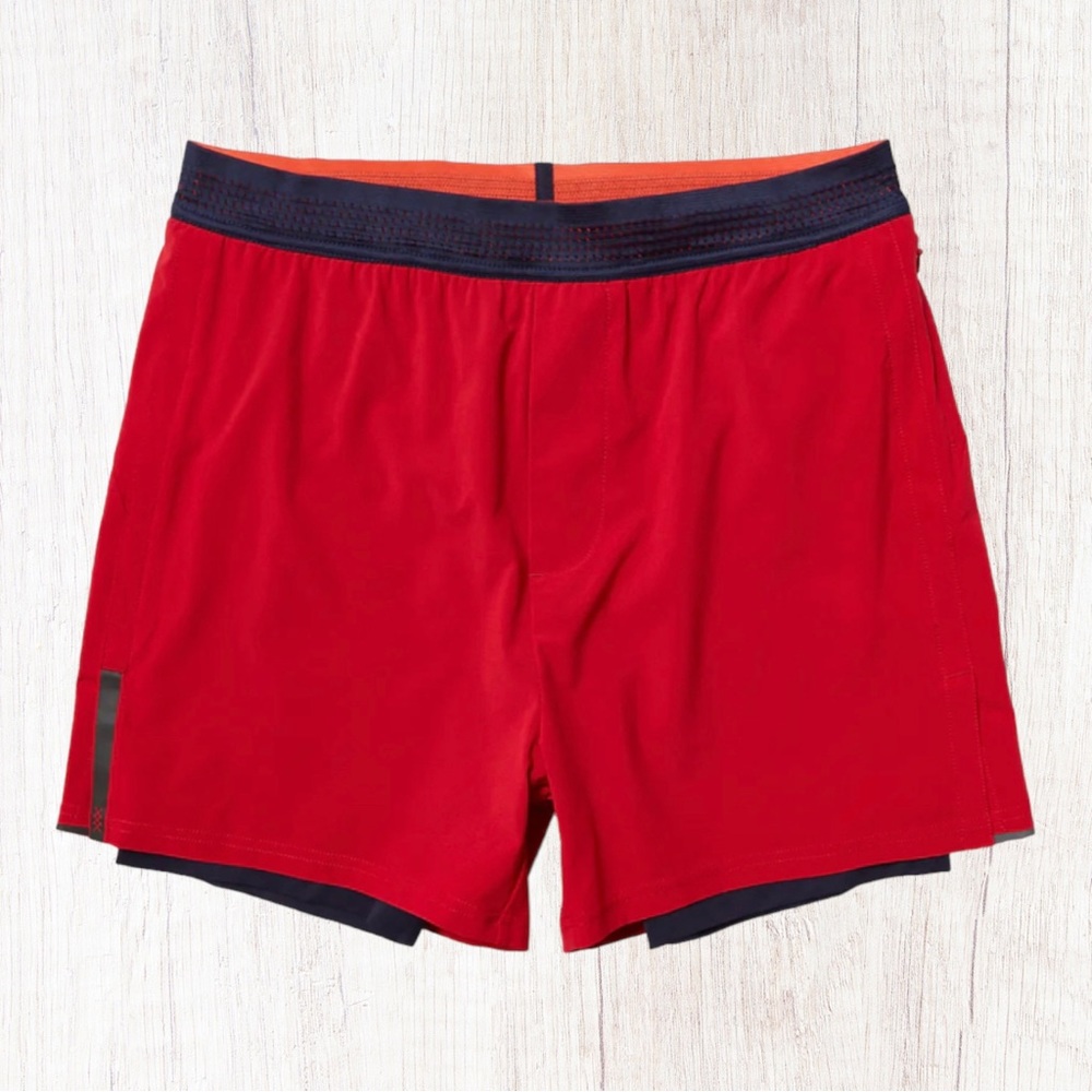 NWT Rhone Swift Lined 4” Hybrid Workouts Lightweight Red Shorts  Men 2XL